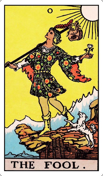 The Fool from the Rider-Waite-Smith tarot deck