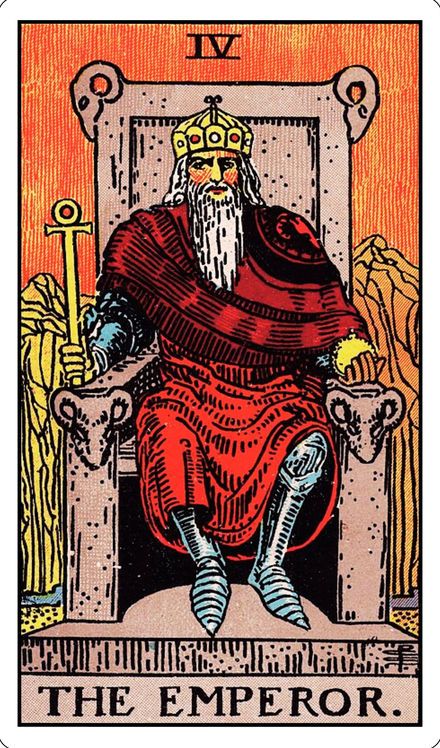 The Emperor from the Rider-Waite-Smith tarot deck