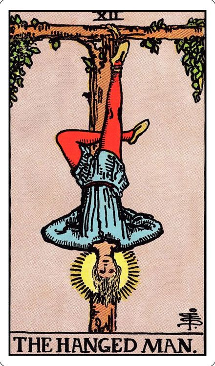 The Hanged Man from the Rider-Waite-Smith tarot deck