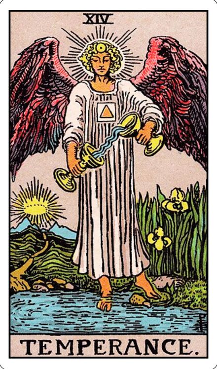Temperance from the Rider-Waite-Smith tarot deck