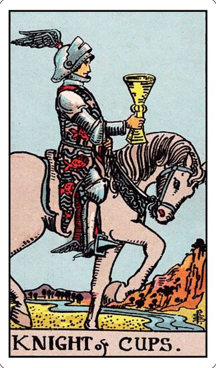 Knight of Cups from the Rider-Waite-Smith tarot deck