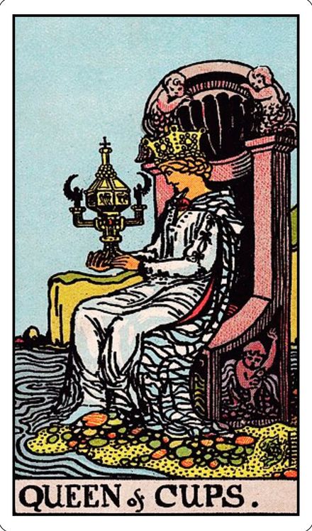 Queen of Cups from the Rider-Waite-Smith tarot deck