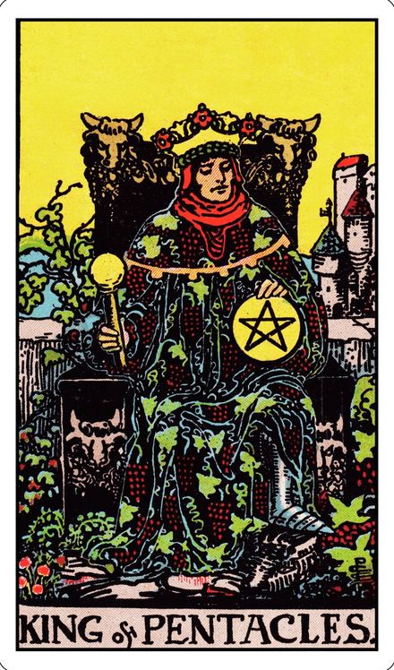 King of Pentacles from the Rider-Waite-Smith tarot deck