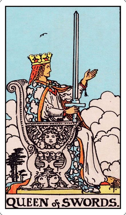 Queen of Swords from the Rider-Waite-Smith tarot deck