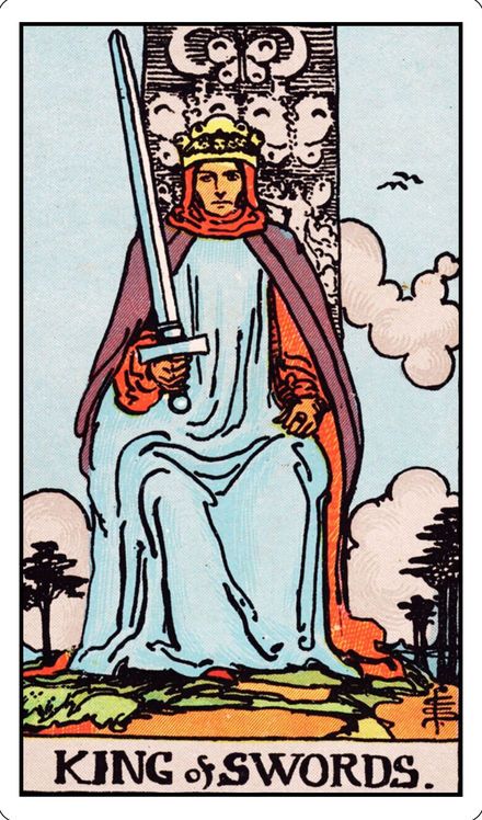 King of Swords from the Rider-Waite-Smith tarot deck