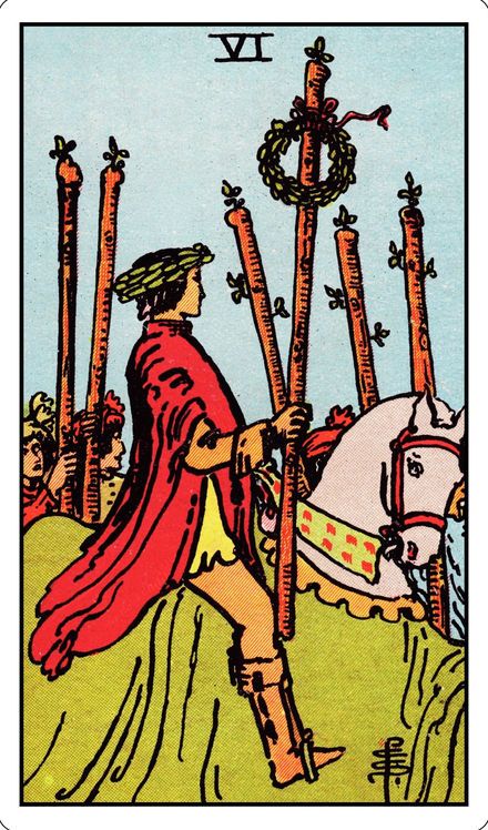 Six of Wands from the Rider-Waite-Smith tarot deck