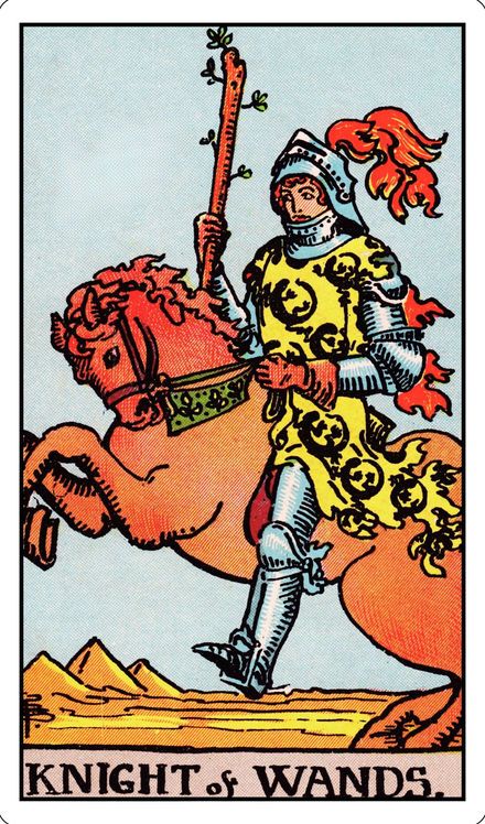 Knight of Wands from the Rider-Waite-Smith tarot deck