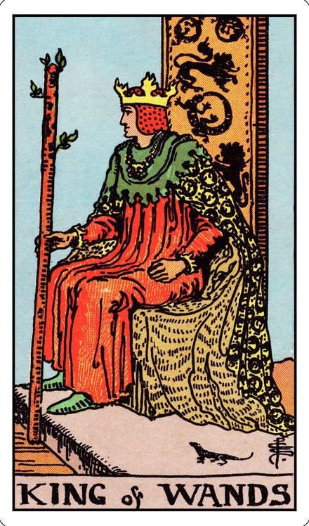King of Wands from the Rider-Waite-Smith tarot deck